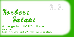 norbert halapi business card